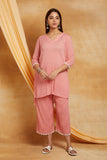 Rose Pink Cotton Crepe Cord Set (with slip) Rose Pink Cotton Crepe Cord Set (with slip)