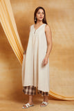 Cotton Linen Kurta with Checkered Palazzo Cotton Linen Kurta with Checkered Palazzo