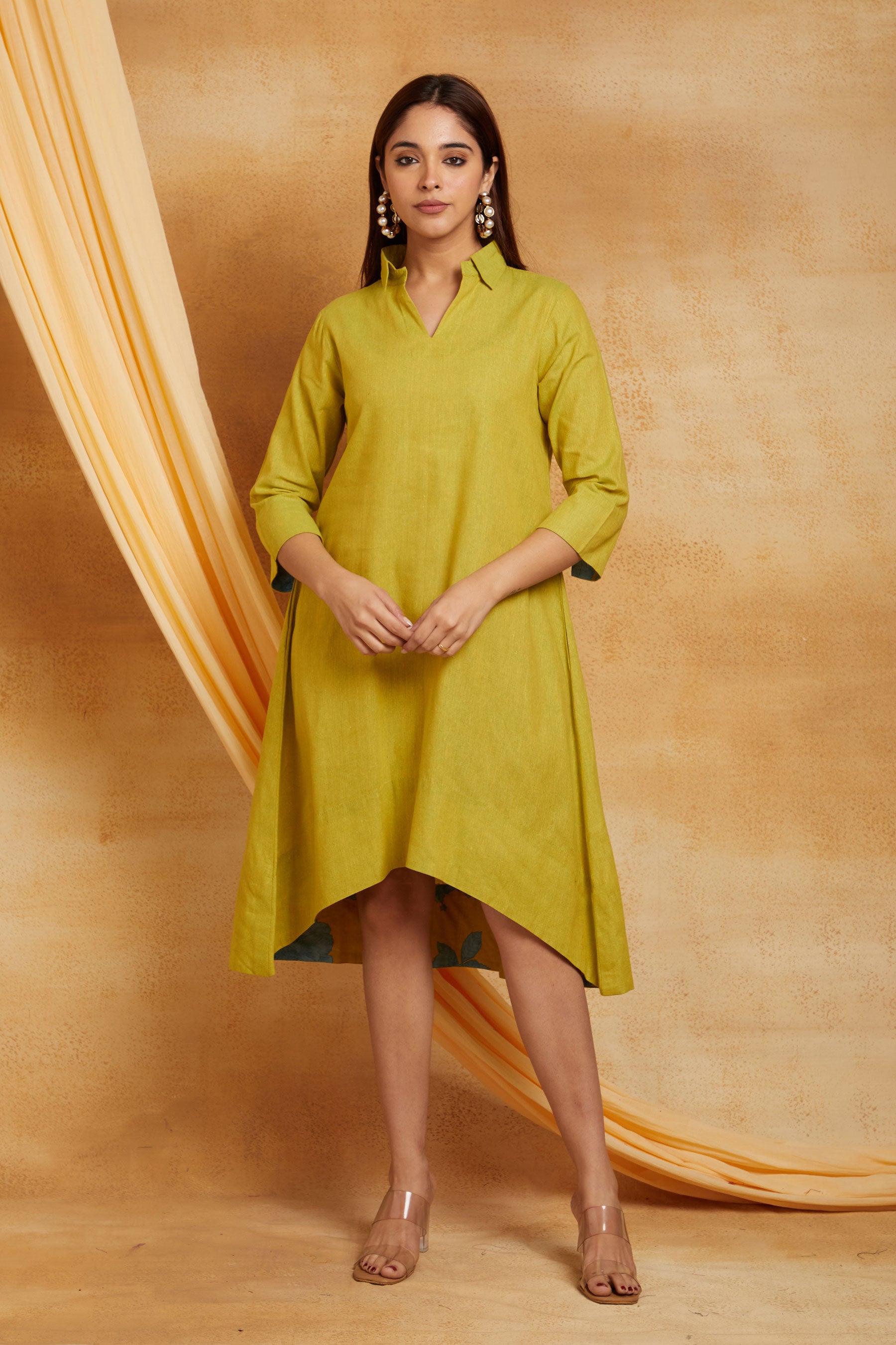 Handloom Mangalgiri High-Low Dress Handloom Mangalgiri High-Low Dress