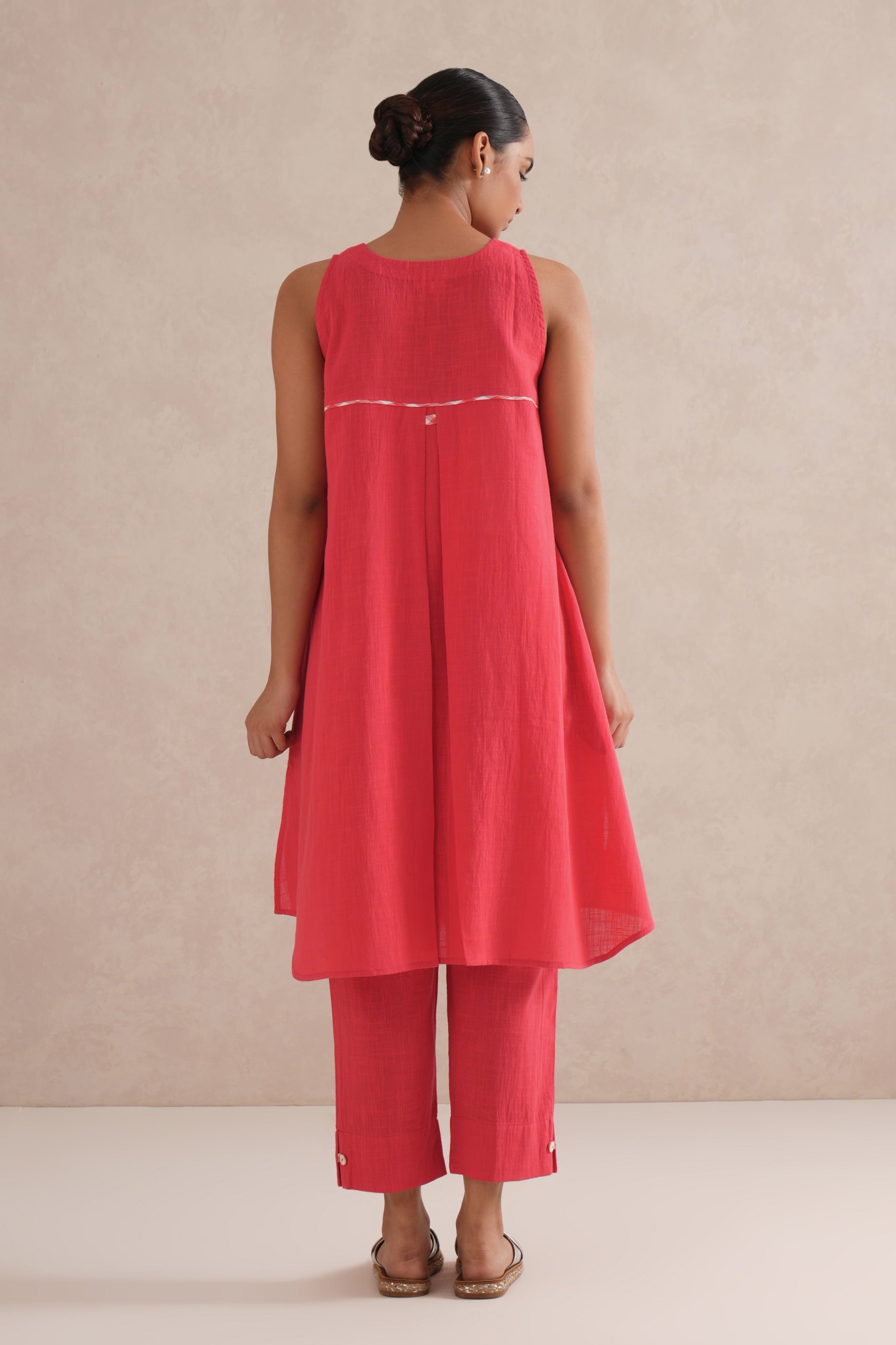 Cherry Red Sleeveless Co-Ord Set Cherry Red Sleeveless Co-Ord Set