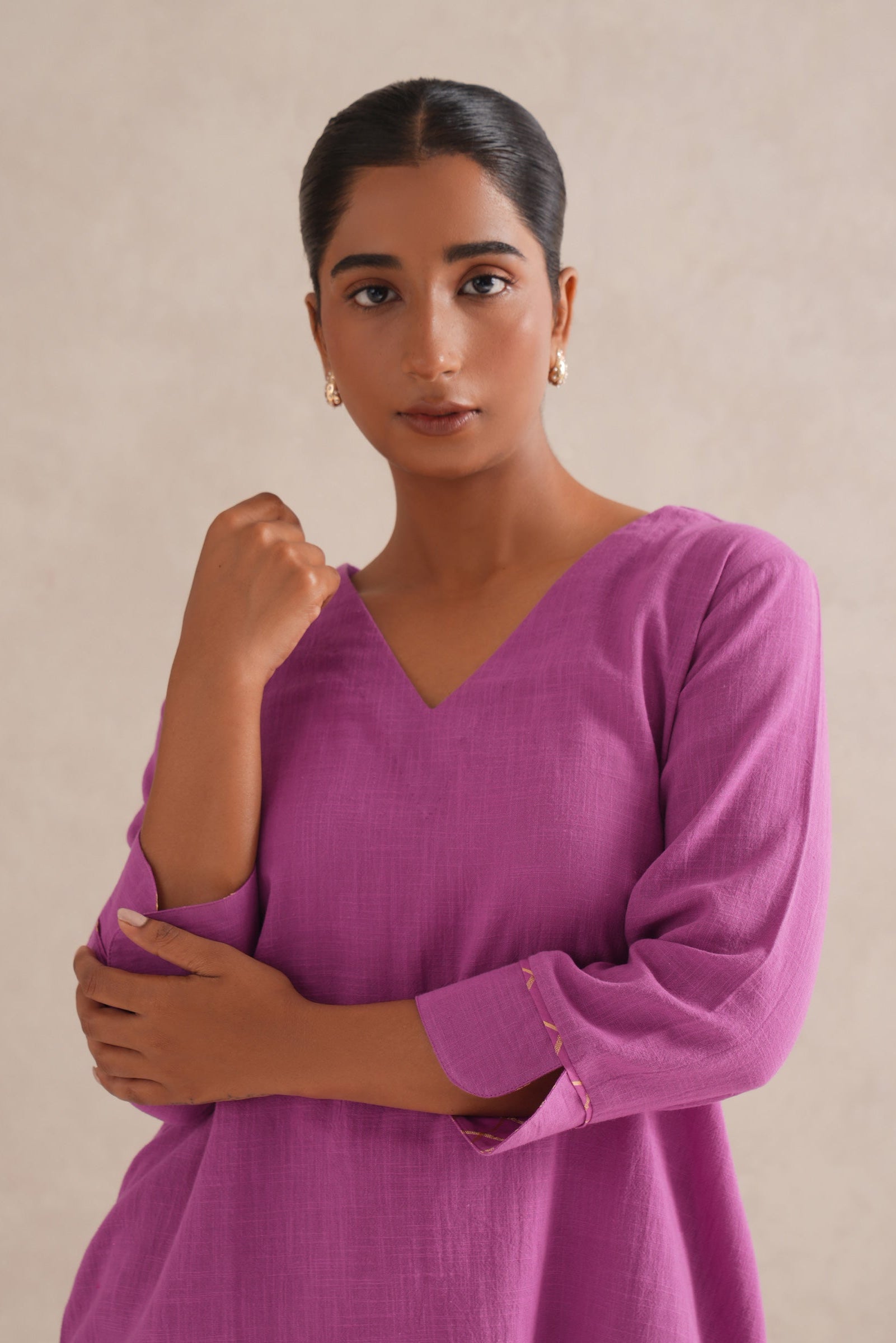 Purple Kurta Set Purple Kurta Set