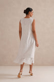 Handloom Stripes B&W Layered Dress Handloom Stripes B&W Layered Dress