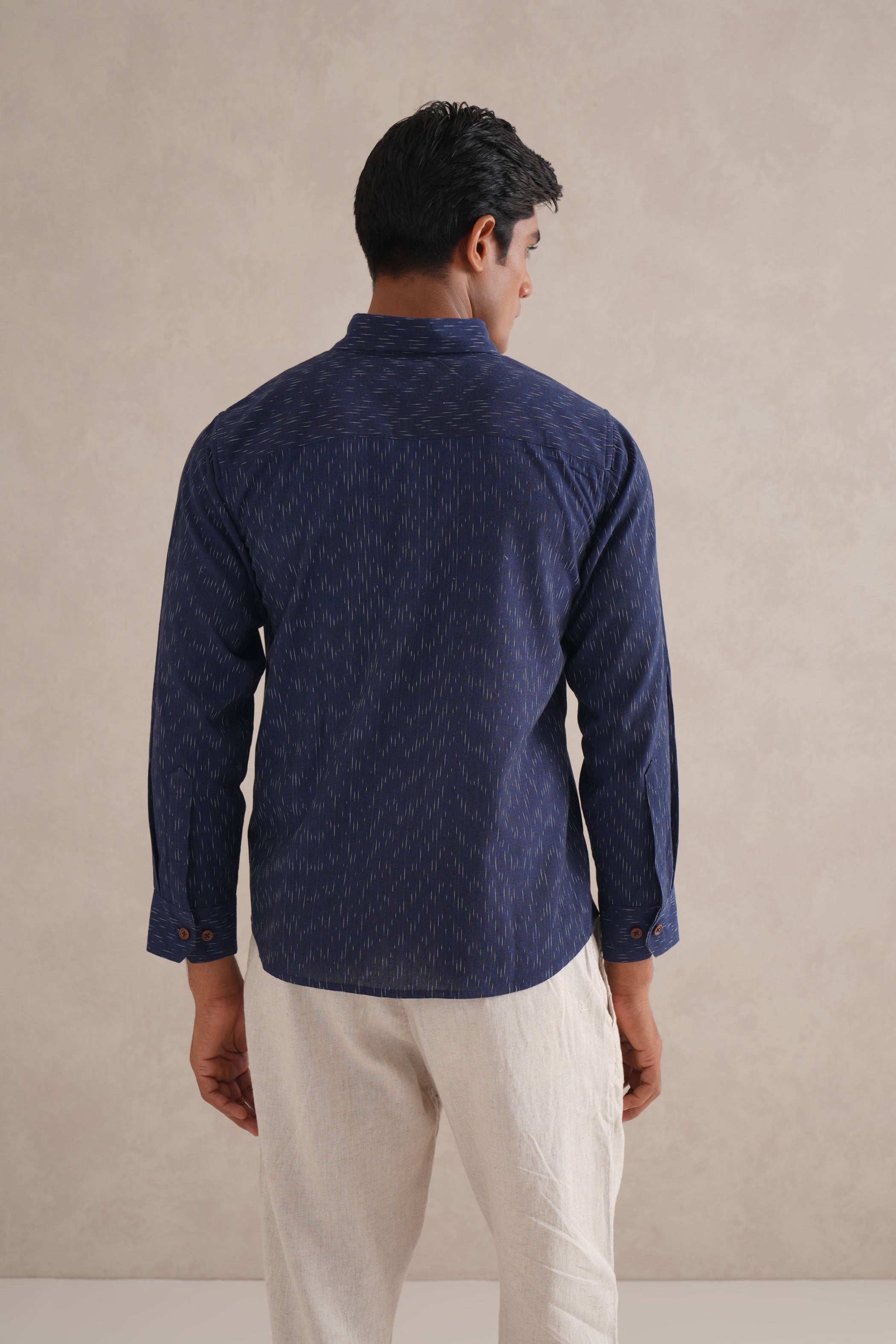 Handloom Indigo Ikat Shirt Handloom Indigo Ikat Shirt