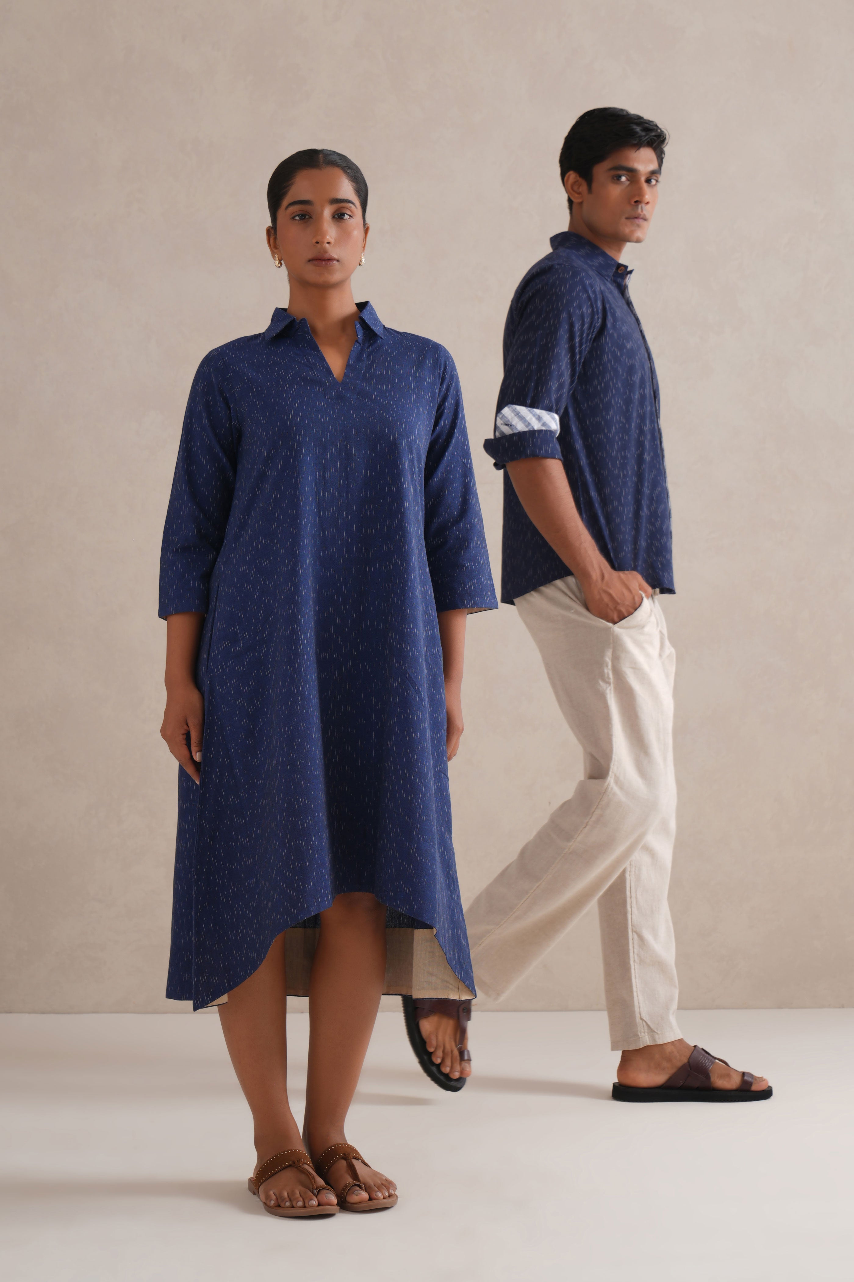 Handloom Indigo Ikat Shirt Handloom Indigo Ikat Shirt