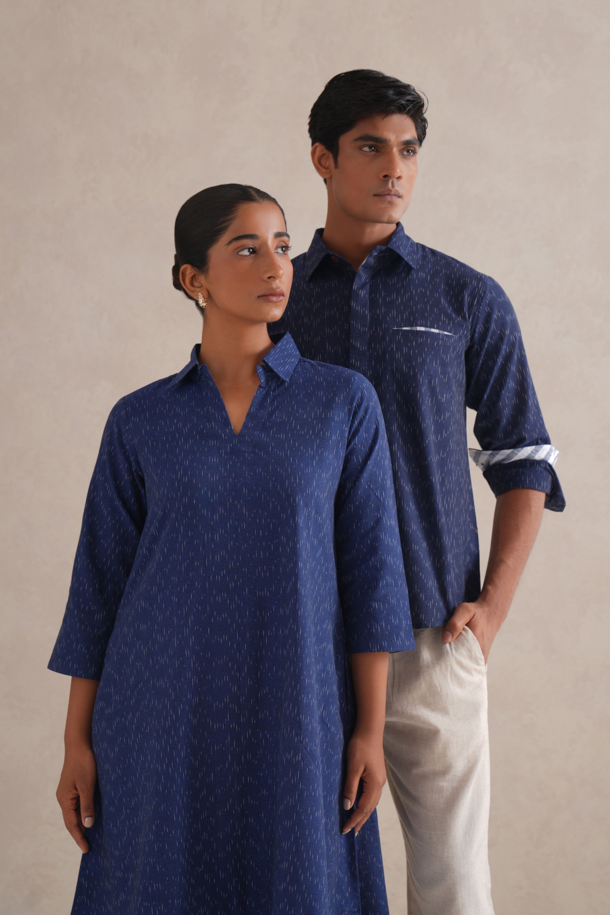 Handloom Indigo Ikat Shirt Handloom Indigo Ikat Shirt