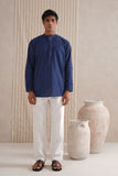 Handloom Indigo Ikat Shirt Kurta Handloom Indigo Ikat Shirt Kurta