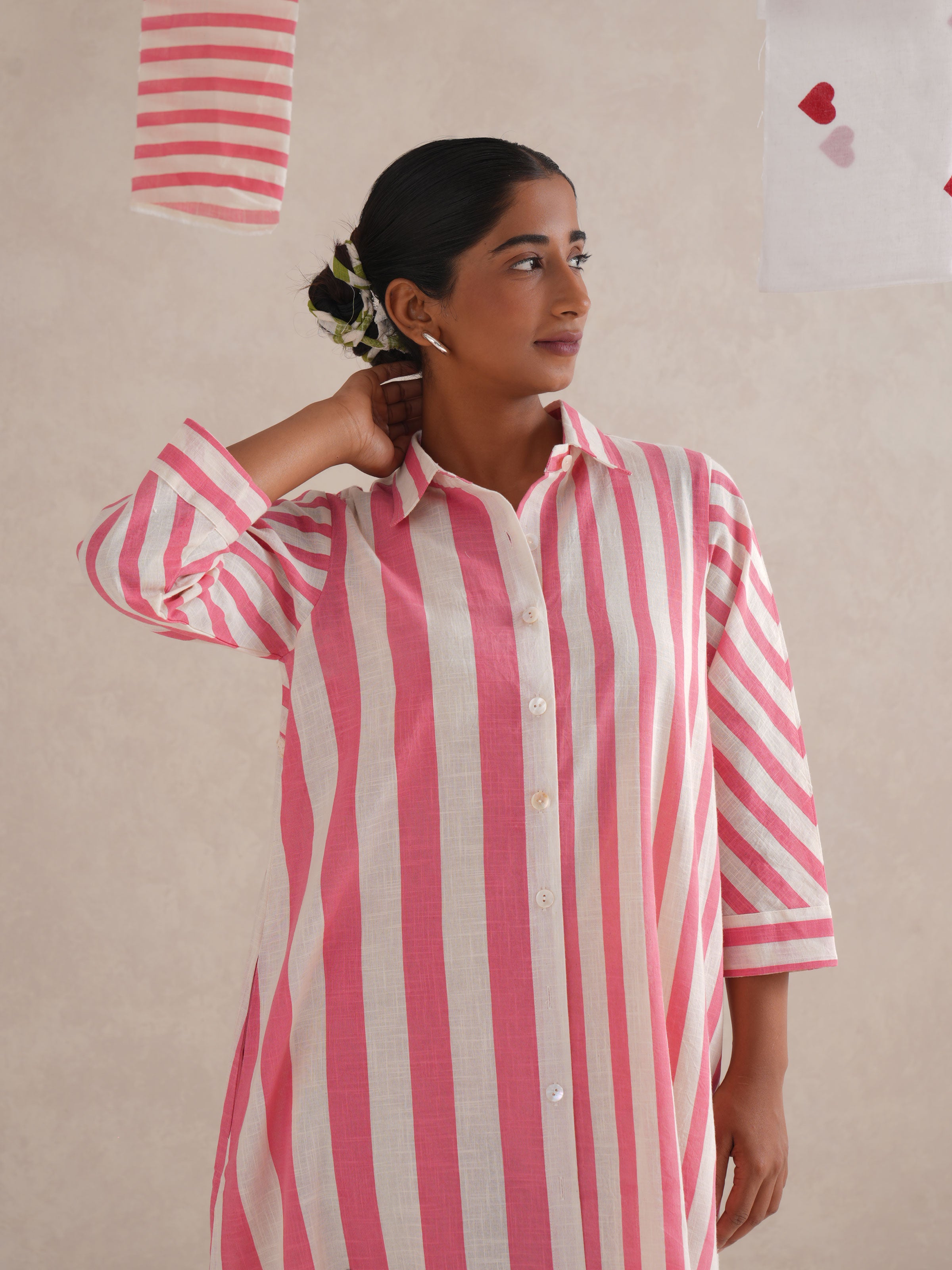 Gulabi Dhari Hand Block Print Shirt Dress Gulabi Dhari Hand Block Print Shirt Dress