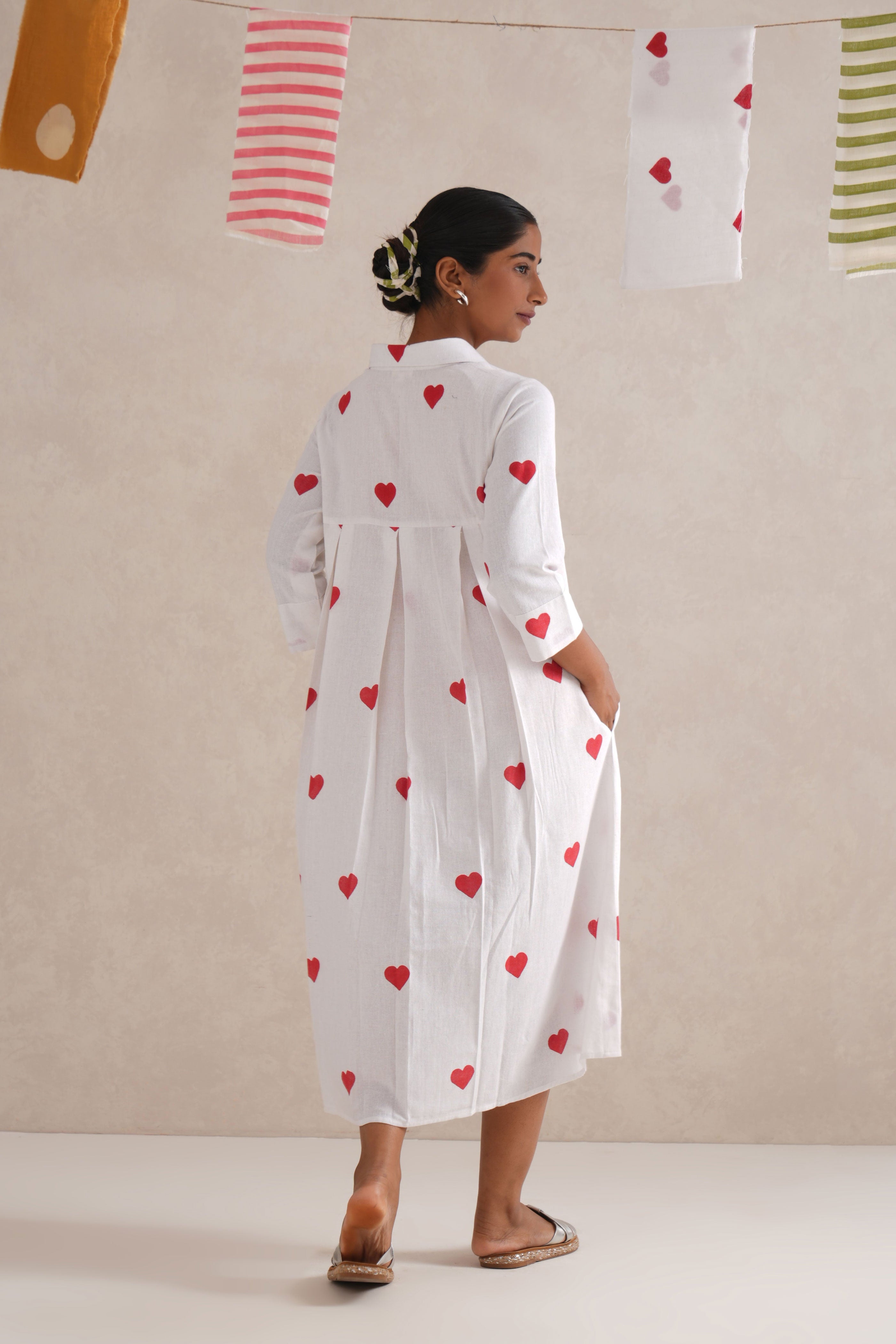 Dilruba Hand Block Print Shirt Dress Dilruba Hand Block Print Shirt Dress