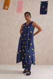 Yellow Hearts Discharge Block Print Kurta Yellow Hearts Discharge Block Print Kurta