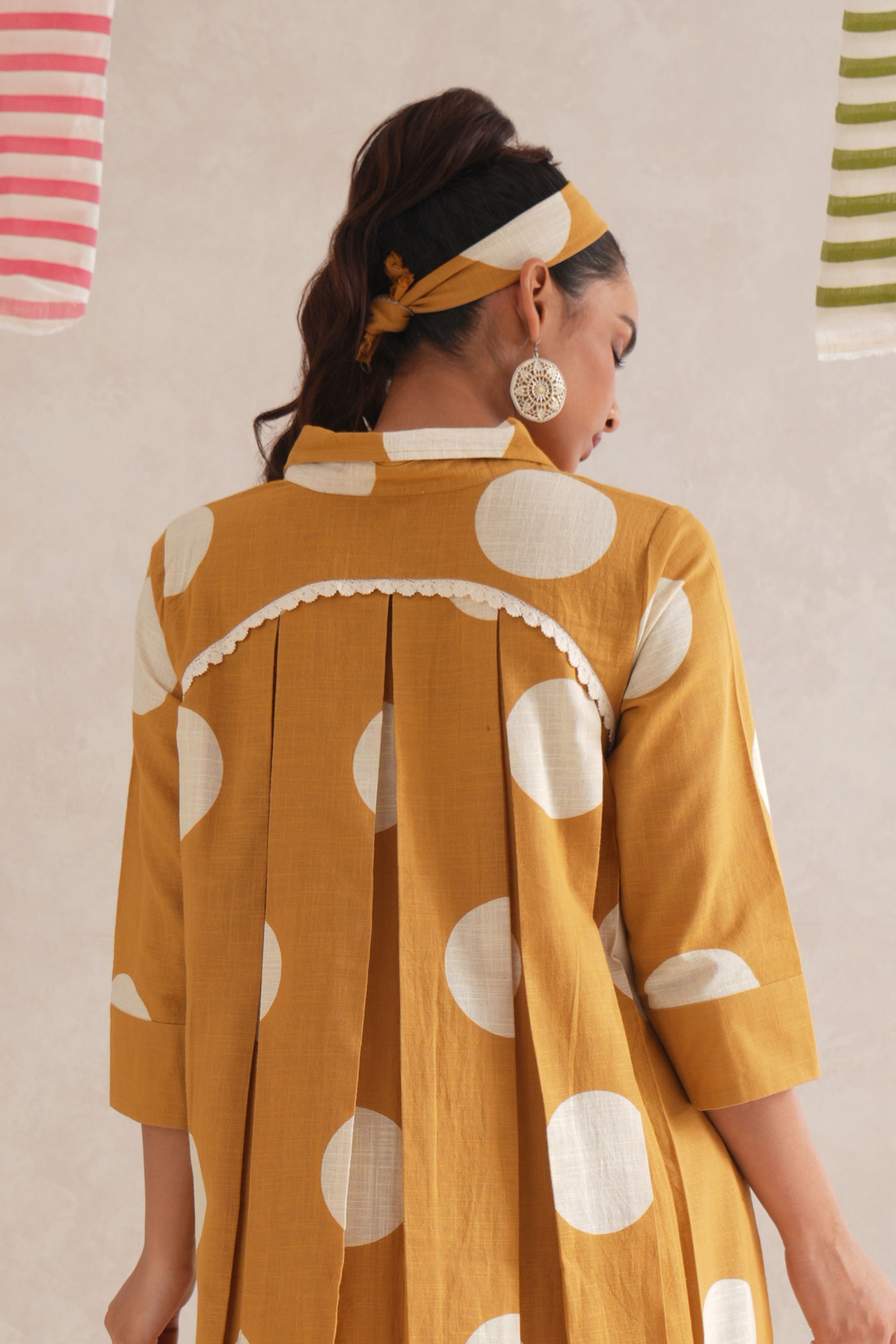 Multani Discharge Hand Block Print Shirt Dress Multani Discharge Hand Block Print Shirt Dress