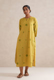 Green dots Straight Slit Dress Green dots Straight Slit Dress
