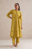 Green Dots Hand Block Print Shirt Dress Green Dots Hand Block Print Shirt Dress