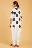 Bold Polka Dot Collared Shirt - Cyan India Bold Polka Dot Collared Shirt - Cyan India