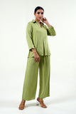 Green Modal Satin Shirt - Cyan India Green Modal Satin Shirt - Cyan India