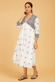 Pattern-Play Hand Block Print Dress - Cyan India Pattern-Play Hand Block Print Dress - Cyan India