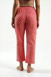 Peach Block Print Pants - Cyan India Peach Block Print Pants - Cyan India