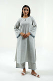 Powder Blue Block Print Pants - Cyan India Powder Blue Block Print Pants - Cyan India