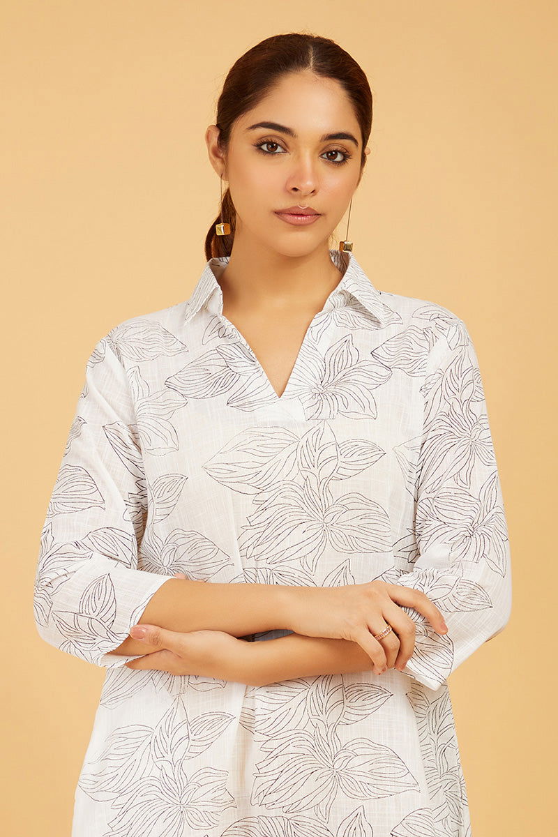 Premium Cotton High-Low Dress - Cyan India Premium Cotton High-Low Dress - Cyan India