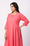Rani Embroidered Dress/Kurta - Cyan India Rani Embroidered Dress/Kurta - Cyan India