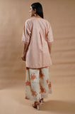 Summer Bloom Cotton-Linen Top - Cyan India Summer Bloom Cotton-Linen Top - Cyan India