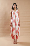 Summer Bloom Soft Cotton Kurta - Cyan India Summer Bloom Soft Cotton Kurta - Cyan India