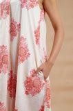 Summer Bloom Soft Cotton Kurta - Cyan India Summer Bloom Soft Cotton Kurta - Cyan India