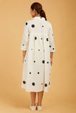 Uneven Polka Dots Shirt Dress (with slip) - Cyan India Uneven Polka Dots Shirt Dress (with slip) - Cyan India