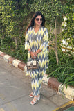 Yellow-Grey Ikat Cord-Set Yellow-Grey Ikat Cord-Set