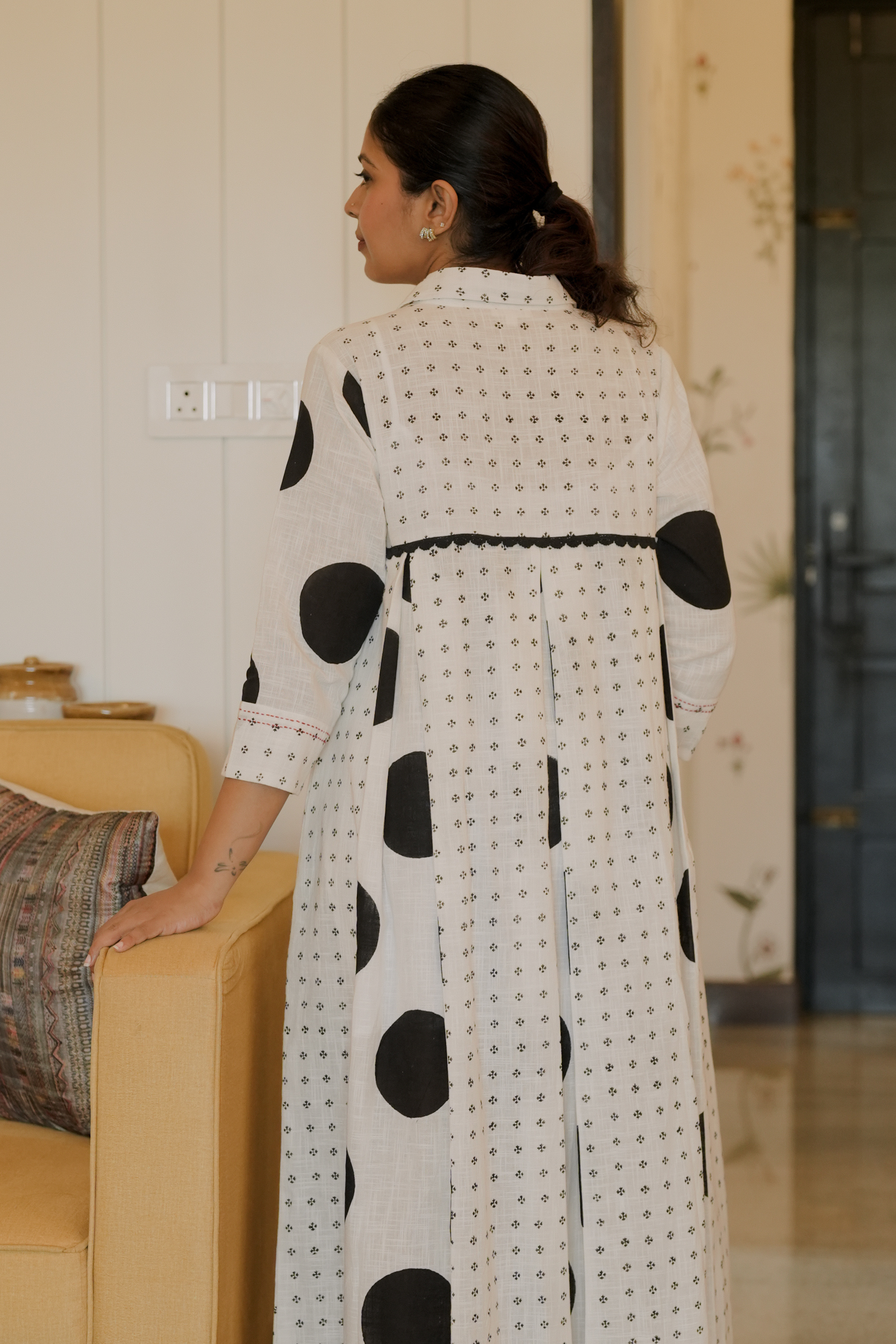 Bohemian Patchwork Premium Cotton Shirt Dress