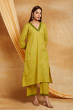 Oil Green Mangalgiri Handloom Cord Set
