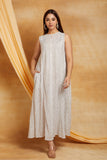 Premium Handloom Pattern Play Striped Dress (with slip)