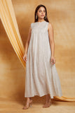 Premium Handloom Pattern Play Striped Dress (with slip)