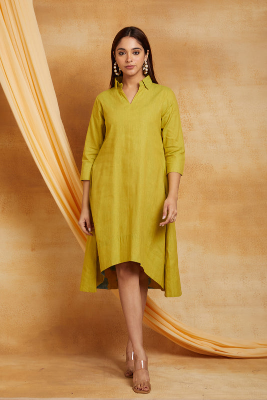 Handloom Mangalgiri High-Low Dress