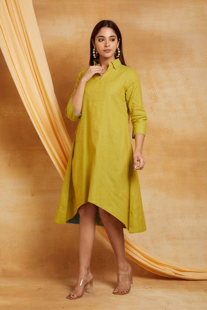 Handloom Mangalgiri High-Low Dress