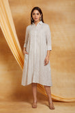 Premium Handloom Cotton B&W Dress (with Slip)