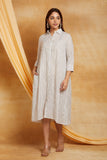 Premium Handloom Cotton B&W Dress (with Slip)