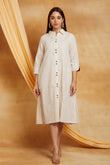 Handloom Striped Shirt Dress