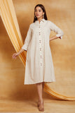 Handloom Striped Shirt Dress