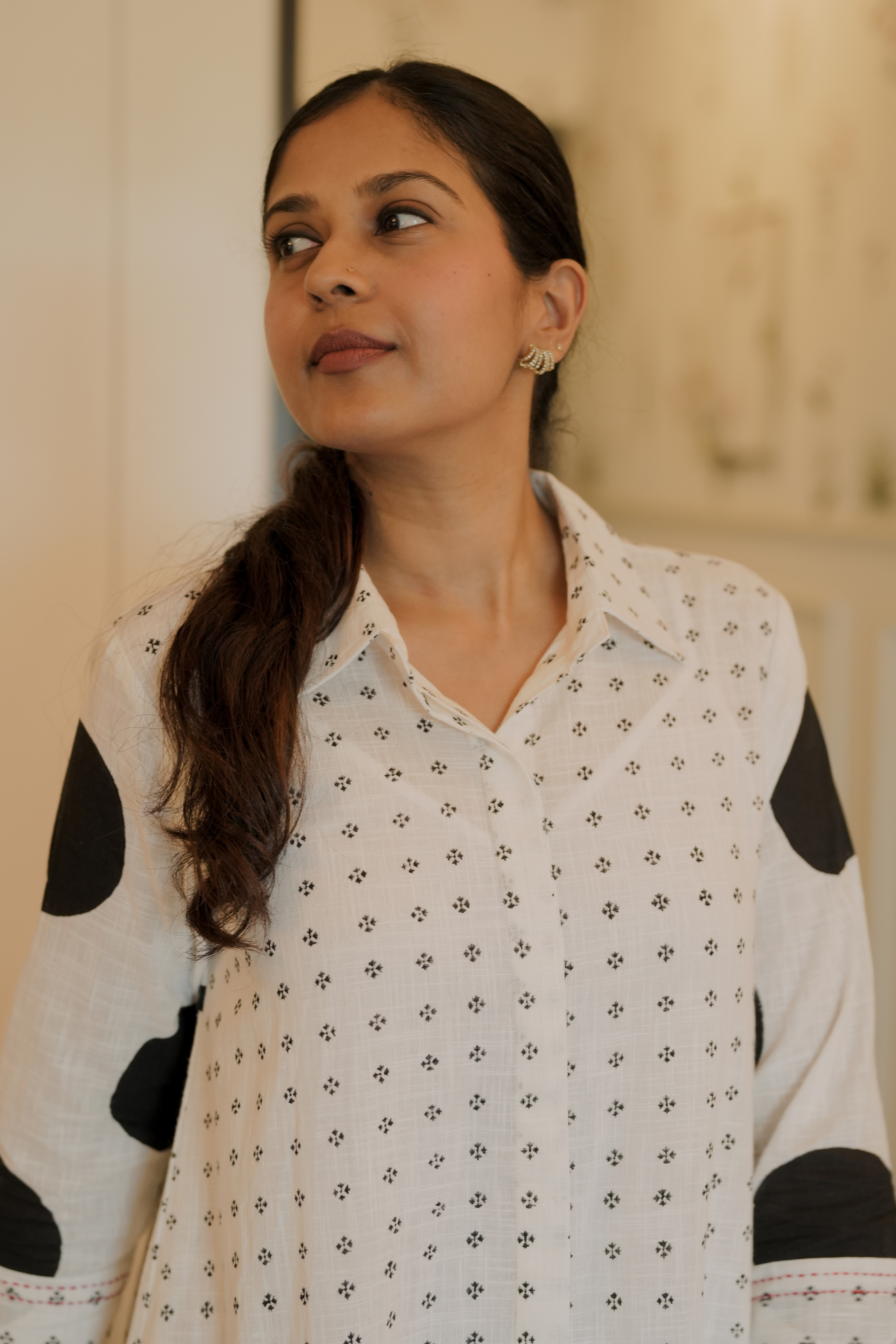 Bohemian Patchwork Premium Cotton Shirt Dress