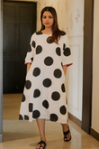 Bohemian Polka Dot Premium Cotton Dress