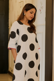 Bohemian Polka Dot Premium Cotton Dress