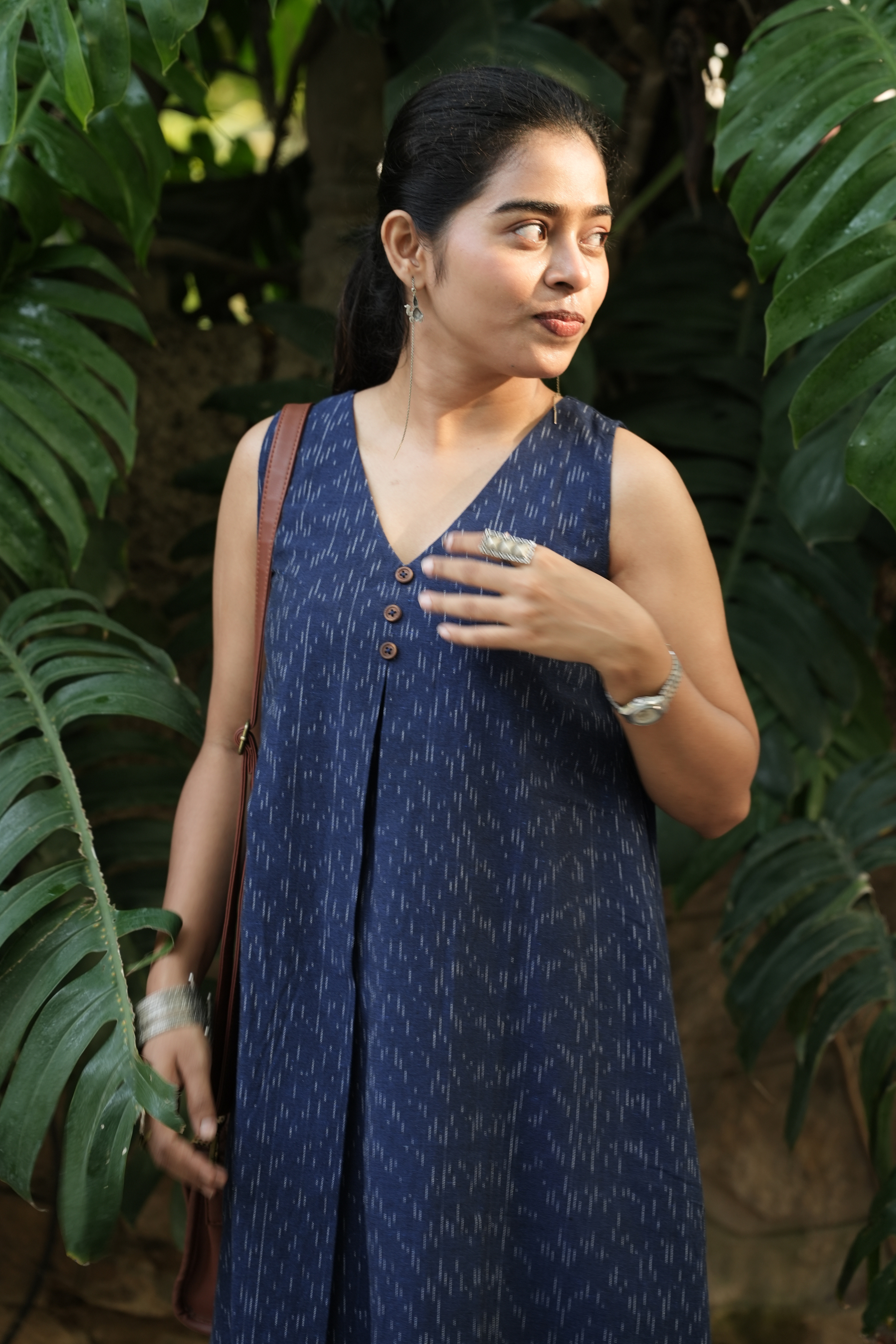 Handloom Indigo Straight Fit Dress