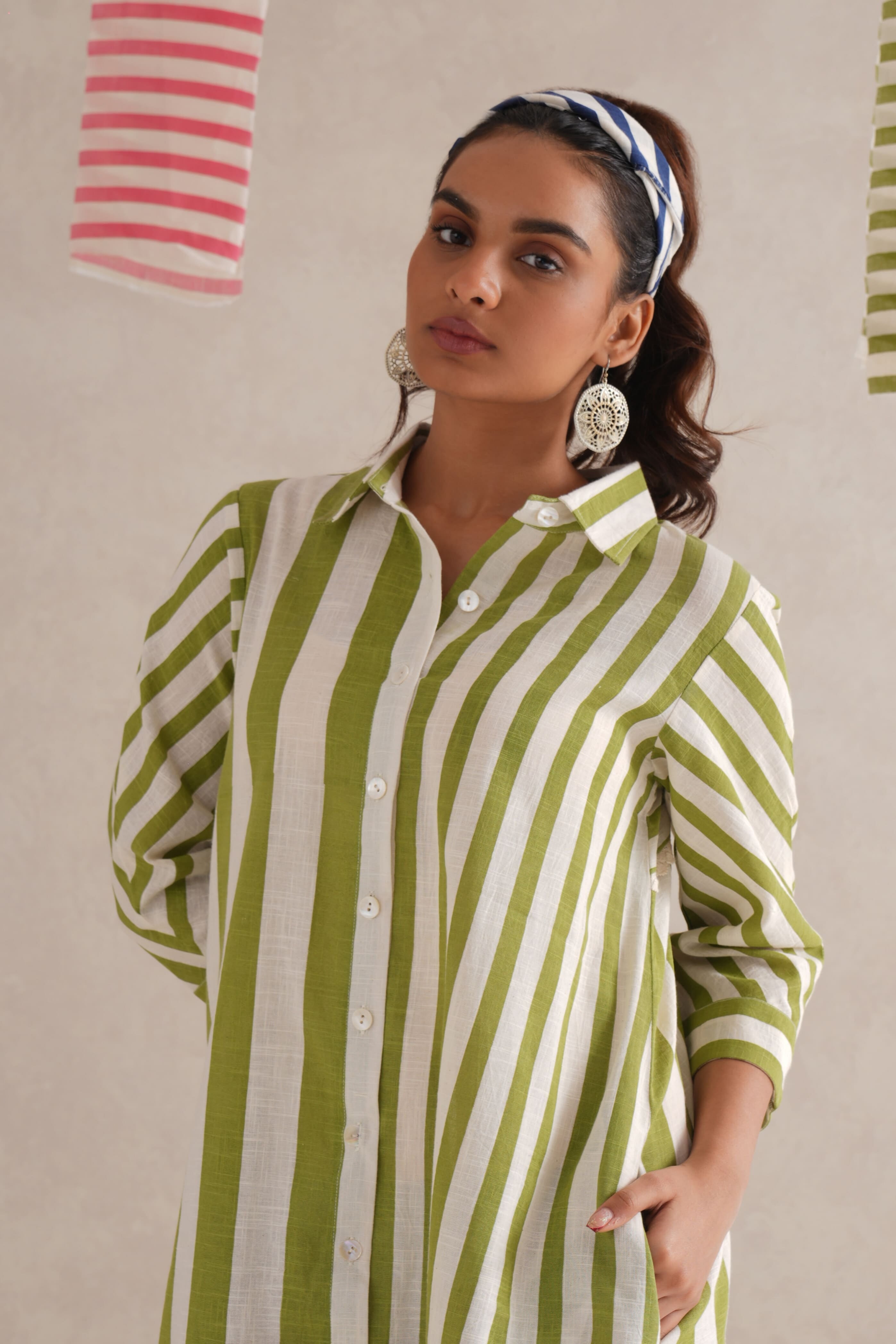 Dhani Hand Block Print Shirt Dress