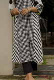 Bold Patchwork Hand-Block Print Kurta Set