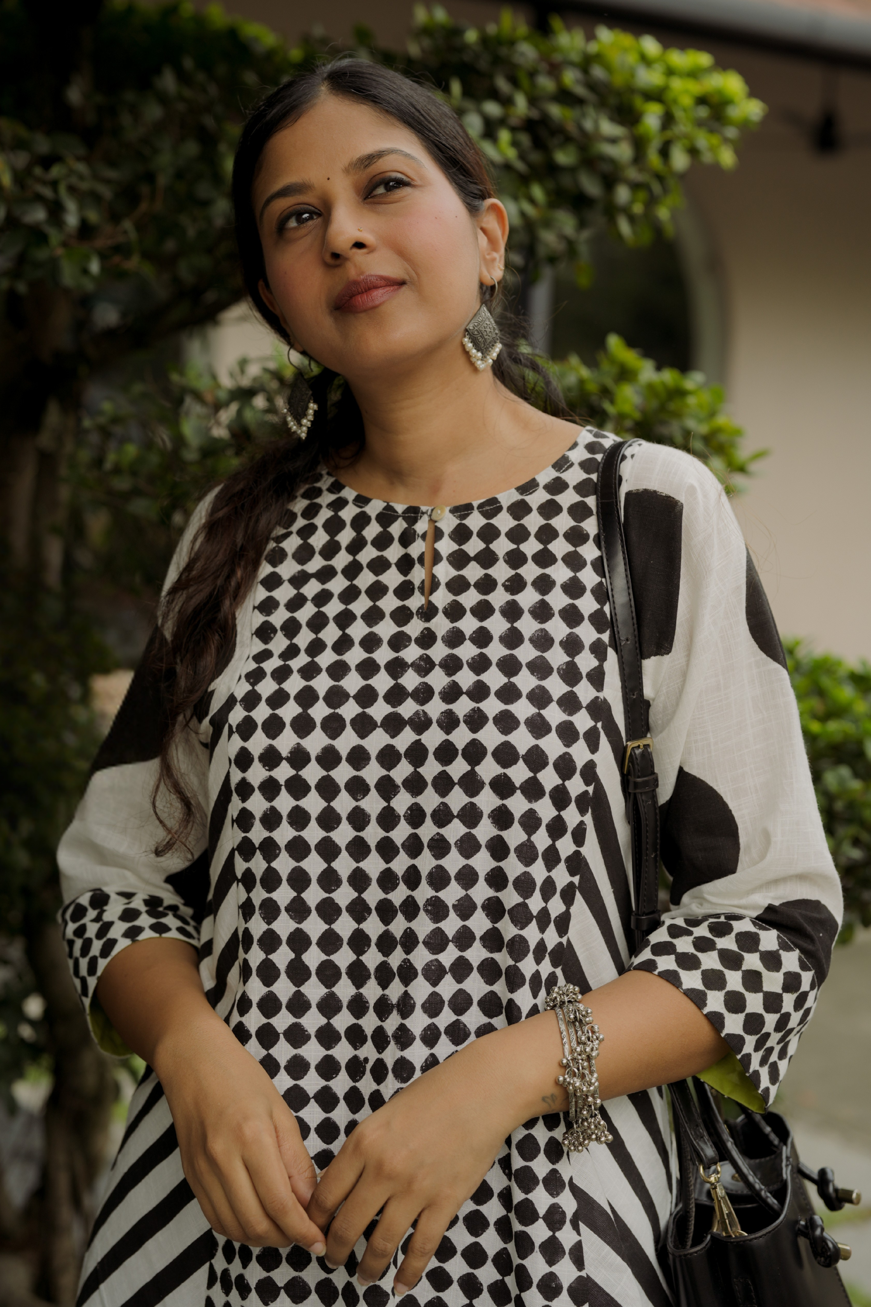 Bold Patchwork Hand-Block Print Kurta Set