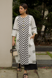 Unexpected Patchwork Hand-Block Print Kurta with Black Palazzo