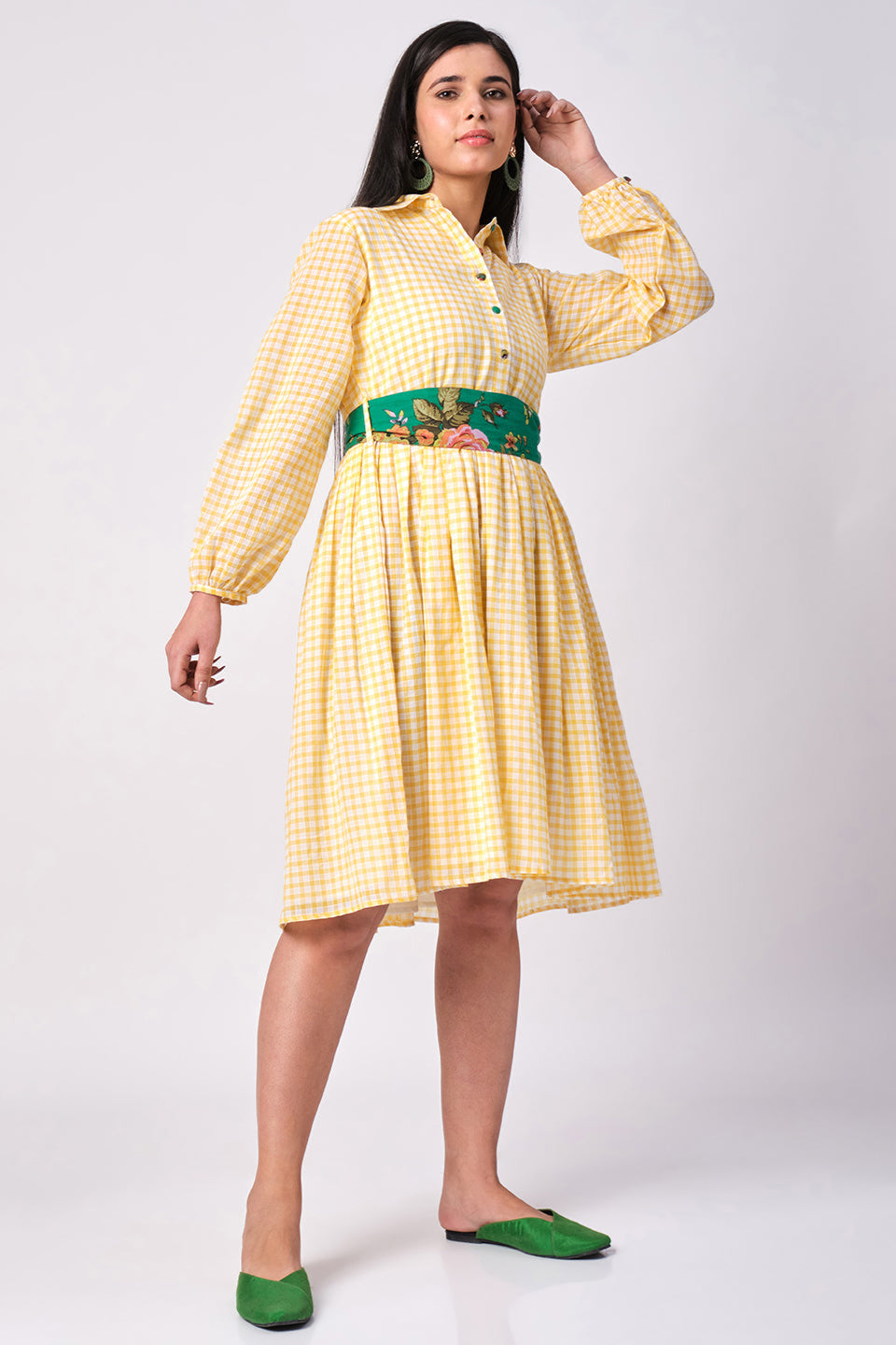 Pop Checks Cotton Dress