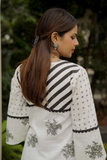 Unexpected Patchwork Hand-Block Print Kurta with Black Palazzo