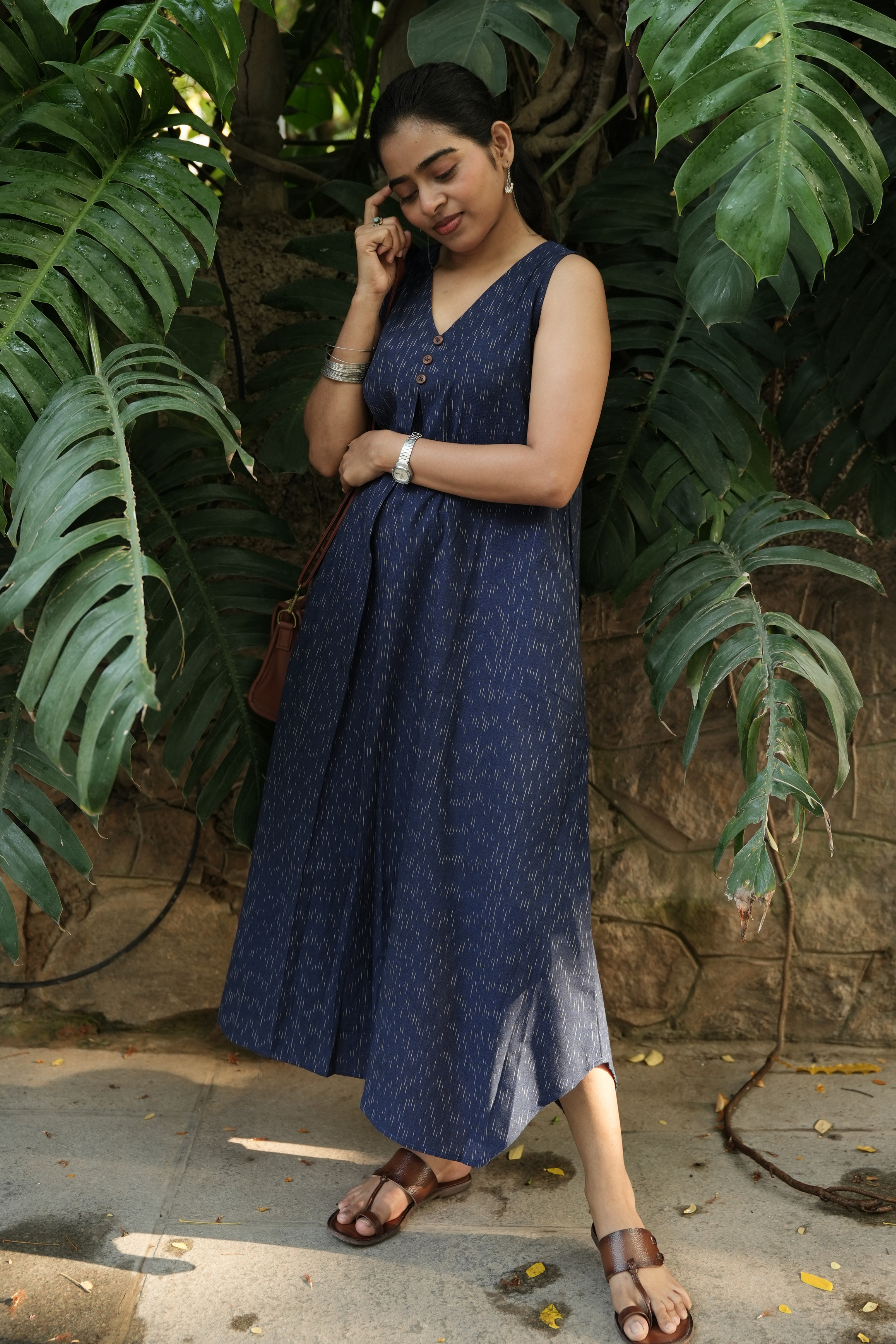 Handloom Indigo Straight Fit Dress