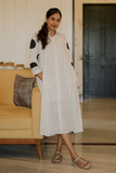 Bohemian Patchwork Premium Cotton Shirt Dress